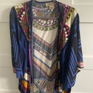 Multicolored kimono